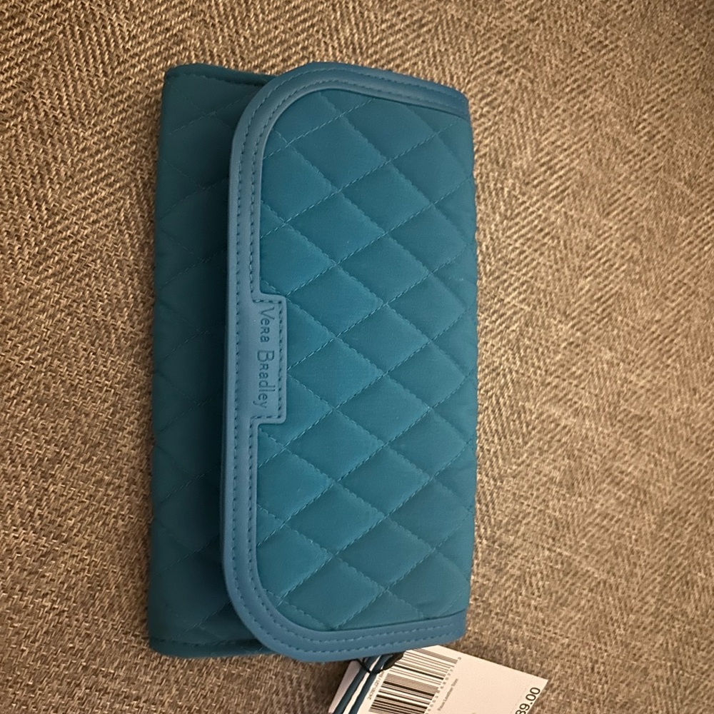 Vera Bradley Bahama Bay Microfiber Trimmed Wristlet